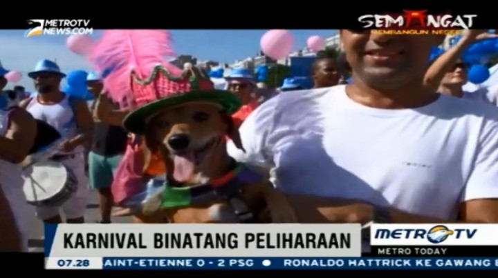 Puluhan Binatang Berkostum Lucu Penuhi Jalanan Rio de Janeiro