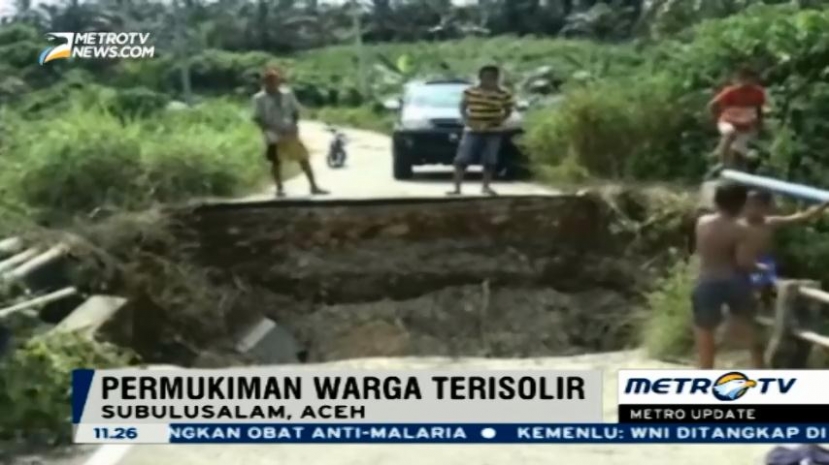 Jalan dan Jembatan di Aceh Rusak Berat Akibat Banjir