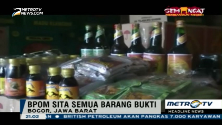 BPOM Gerebek Pabrik Jamu dan Obat