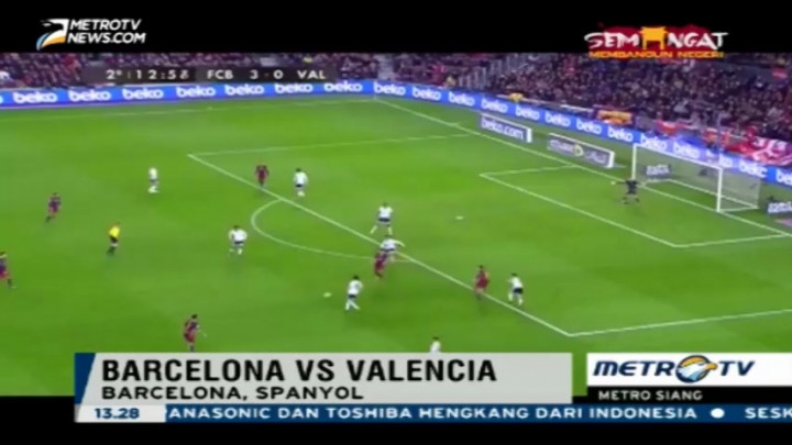Barca Pesta Gol ke Gawang Valencia