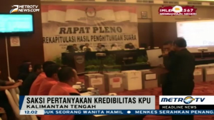 Pleno Rekapitulasi Pilgub Kalteng Diwarnai Protes