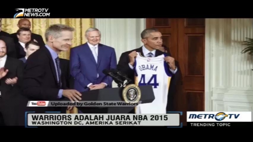 Obama Sambut Tim Basket Warriors