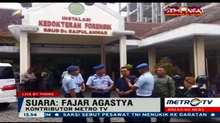 Satu Korban Tewas Pesawat Jatuh Berada di RS Saiful Anwar