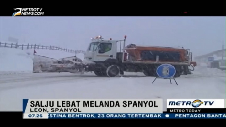 Salju Lebat Mulai Landa Spanyol