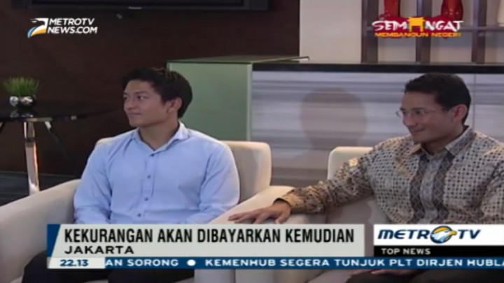 Rio Haryanto Temui Pengusaha Sandiaga Uno