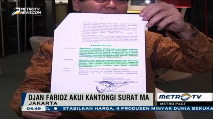 Djan Faridz Mengaku Kantongi Surat Keputusan Menkumham