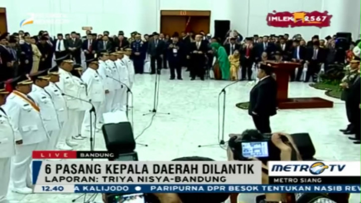 Enam Kepala Daerah Jabar Resmi Dilantik Gubernur Aher