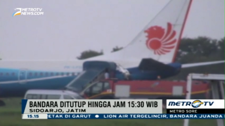 Lion Air Tergelincir, Bandara Juanda Surabaya Ditutup 4 Jam