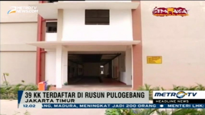  Warga Kalijodo Belum Tempati Rusunawa Pulogebang  