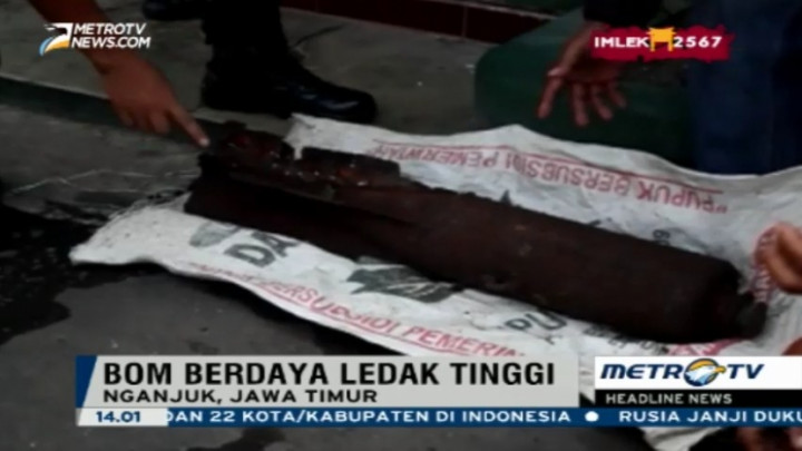 Bom Berdaya Ledak Tinggi Ditemukan di Nganjuk