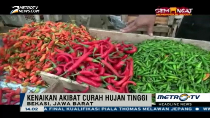 Harga Cabai di Bekasi Naik Akibat Curah Hujan Tinggi