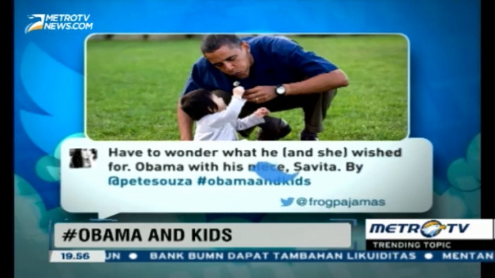  Tagar #ObamaAndKids Tunjukkan Keakraban Obama dan Anak-anak