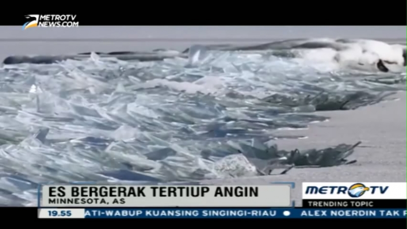 Fenomena Es Bergerak Tertiup Angin