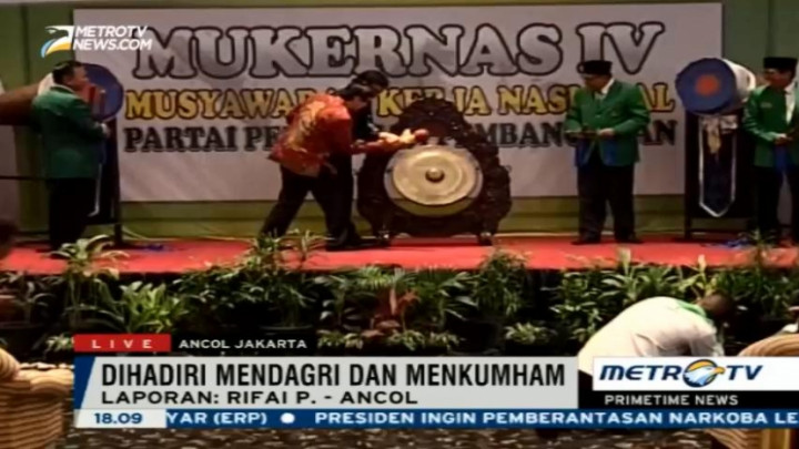 Mukernas IV PPP Dihadiri Mendagri dan Menkumham