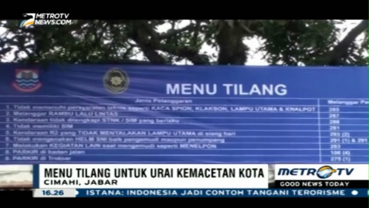 Urai Kemacetan, Polres Cimahi Terapkan Menu Tilang