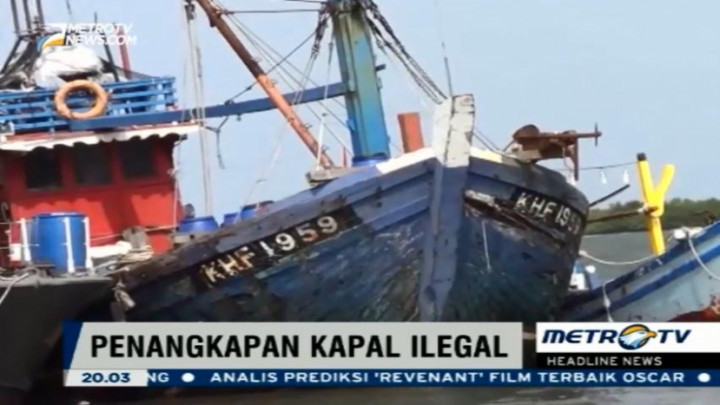 Polisi Tangkap Satu Kapal Pencuri Ikan Berbendera Malaysia