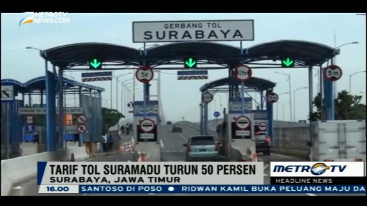 Awal Maret, Tarif Tol Suramadu Turun 50 Persen