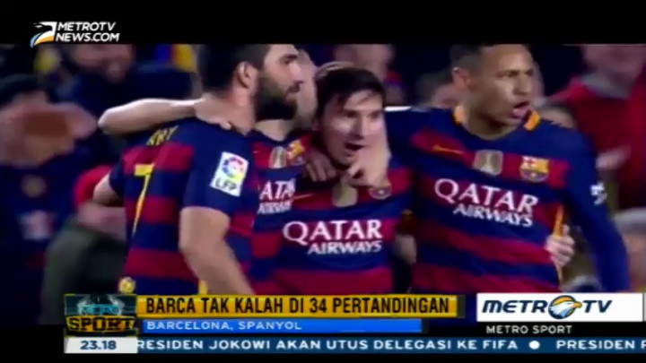 34 Kali Tak Terkalahkan, Barca Samai Rekor Real Madrid