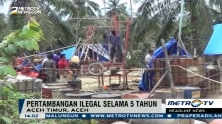 Penambangan Minyak Liar Makin Marak di Aceh Timur