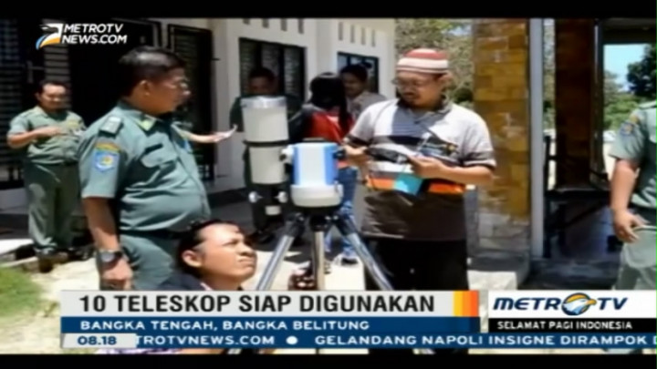 Pemda Bangka Tengah Siapkan 10 Teleskop untuk Pantau Gerhana Matahari