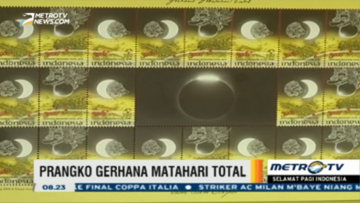 PT Pos Terbitkan Prangko Seri Gerhana Matahari Total 