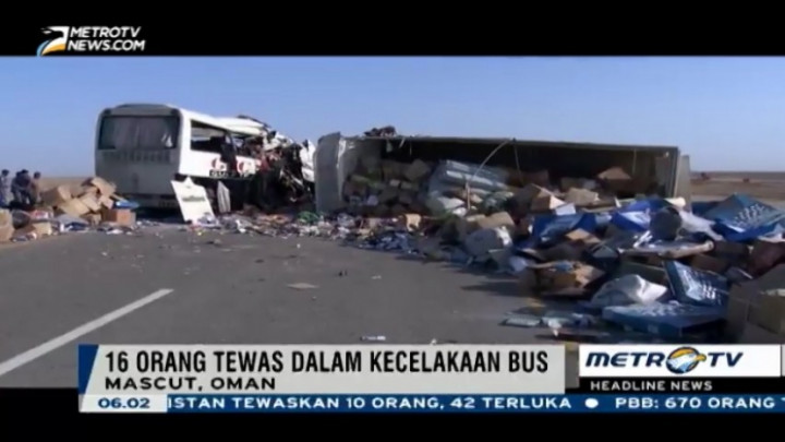  Kecelakaan Bus Maut di Oman Tewaskan Belasan Orang 