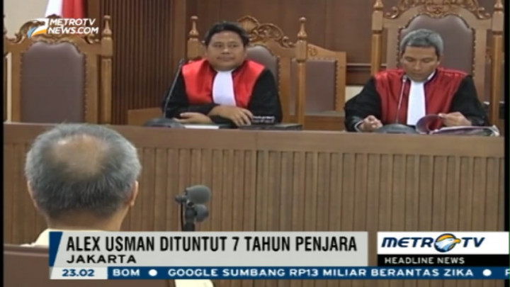 Alex Usman Dituntut Tujuh Tahun Penjara