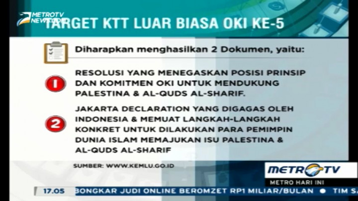 KTT Luar Biasa OKI Diharap Hasilkan Dua Dokumen Ini