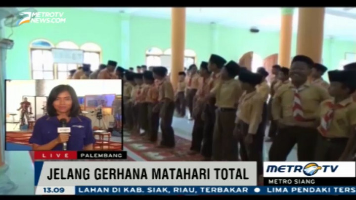 Pelajar di Ogan Komering Ulu Belajar Solat Gerhana Matahari