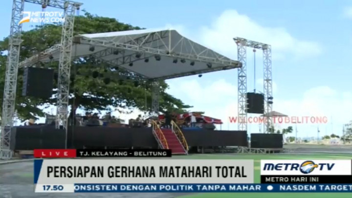 Persiapan Belitung Sambut Gerhana Matahari Total Sudah 90 Persen