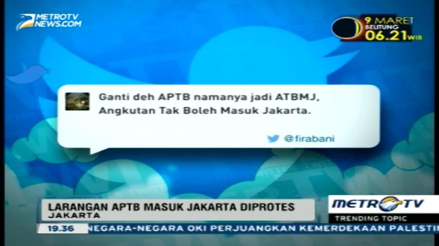 Warga Keluhkan Larangan APTB Masuk Jakarta