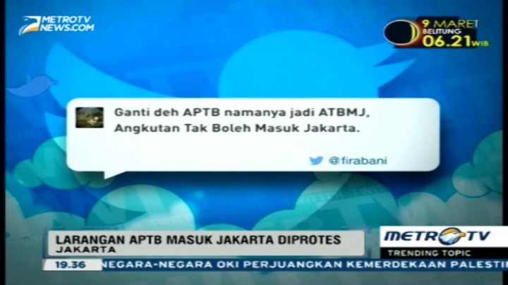 Warga Keluhkan Larangan APTB Masuk Jakarta