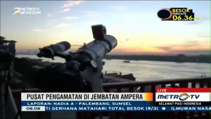 Jelang GMT, Lapan Gelar Simulasi Teleskop di Jembatan Ampera