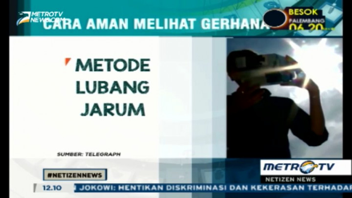 Cara Aman Melihat Gerhana Matahari