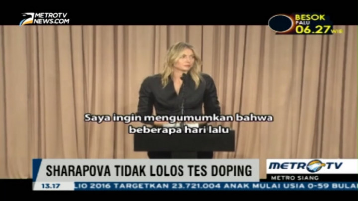 Maria Sharapova Gagal Lolos Tes Doping di Australia Open 