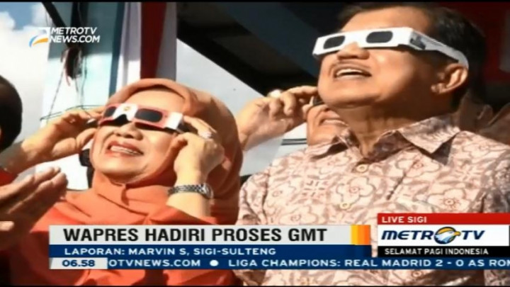 Wapres Pantau Gerhana di Sigi