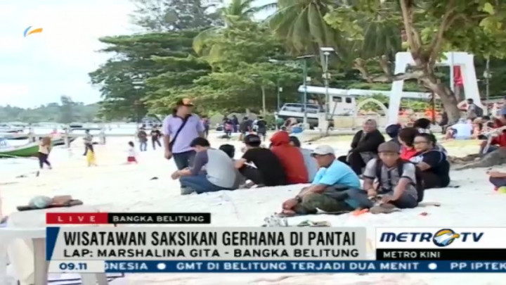 Pasca GMT, Wisatawan Mulai Tinggalkan Pantai Tanjung Kelayang