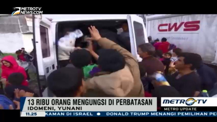 Pengungsi dan Imigran di Yunani Saling Berebut Makanan