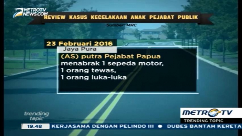 Ini Kasus Kecelakaan yang Melibatkan Anak Pejabat Publik