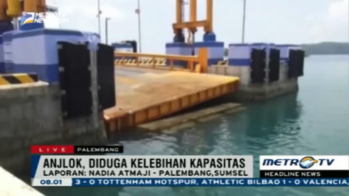 Diduga Kelebihan Kapasitas, Jembatan di Dermaga VI Bakauheni Anjlok