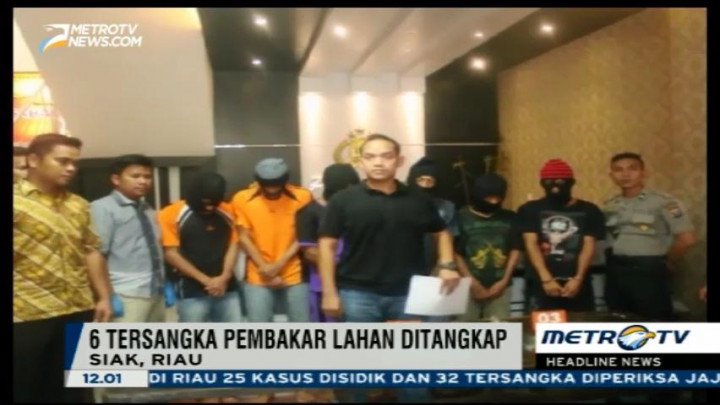 Polisi Tangkap Enam Pelaku Pembakaran Lahan di Riau