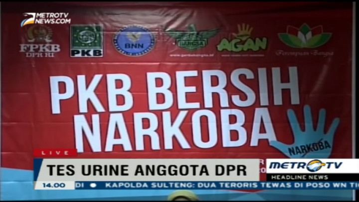 BNN Tes Urine 36 Anggota DPR Fraksi PKB