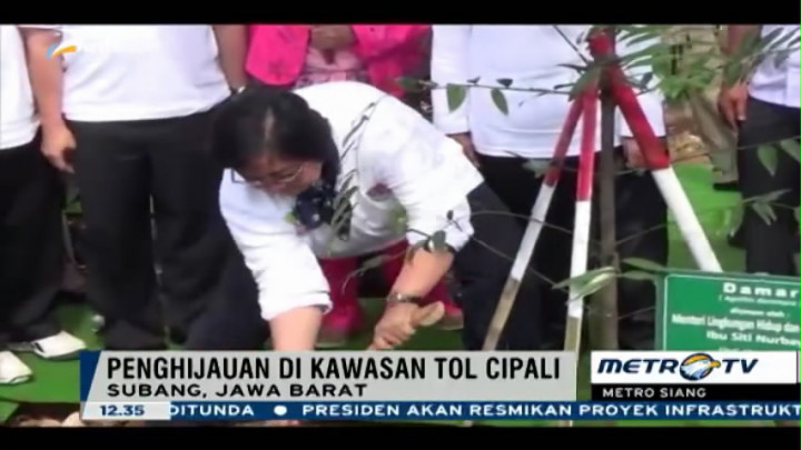 Menteri LHK Tanam 300 Pohon di Tol Cipali