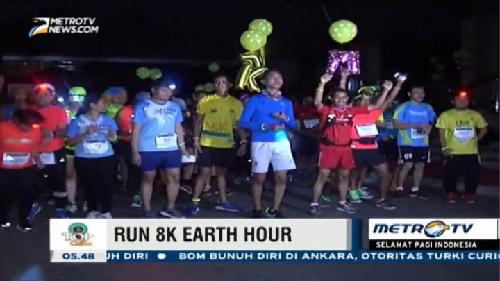 Marathon 8 Km Warnai Peringatan Earth Hour di Jakarta