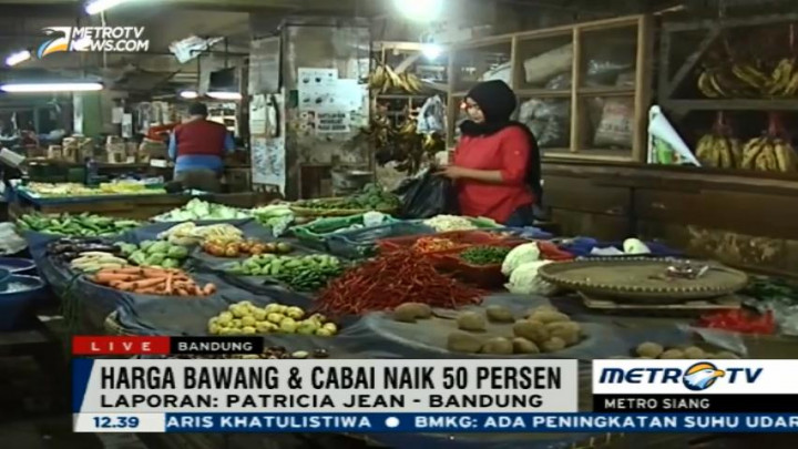 Harga Cabai dan Bawang di Bandung Naik 50%