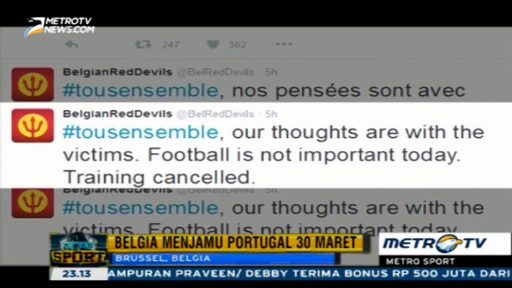 Jaga Keselamatan, Timnas Belgia Batalkan Latihan