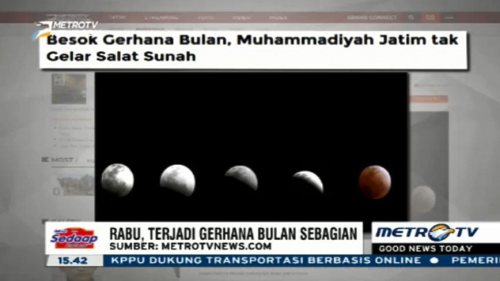 Hari Ini, Terjadi Gerhana Bulan Sebagian