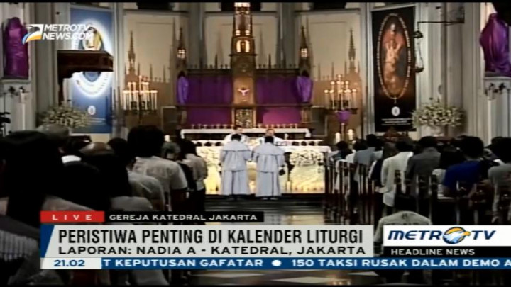 4000 Umat Katolik Ikuti Misa Kamis Putih di Gereja Katedral