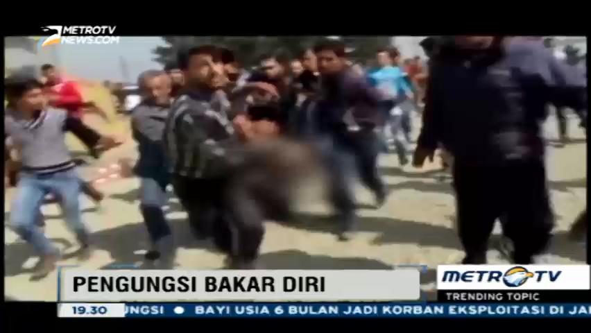 Putus Asa, Seorang Pengungsi di Idomeni Membakar Diri