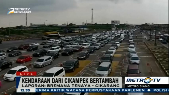Arus Balik Liburan, Tol Jakarta-Cikampek Mulai Padat